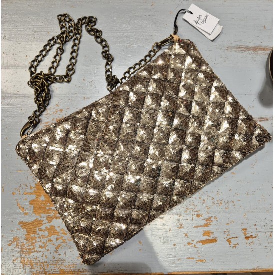 Clutch Bag Golds Sequins by...