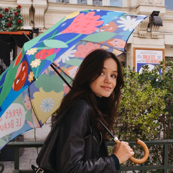 Parapluie Canne Ville et Nuages Piganiol